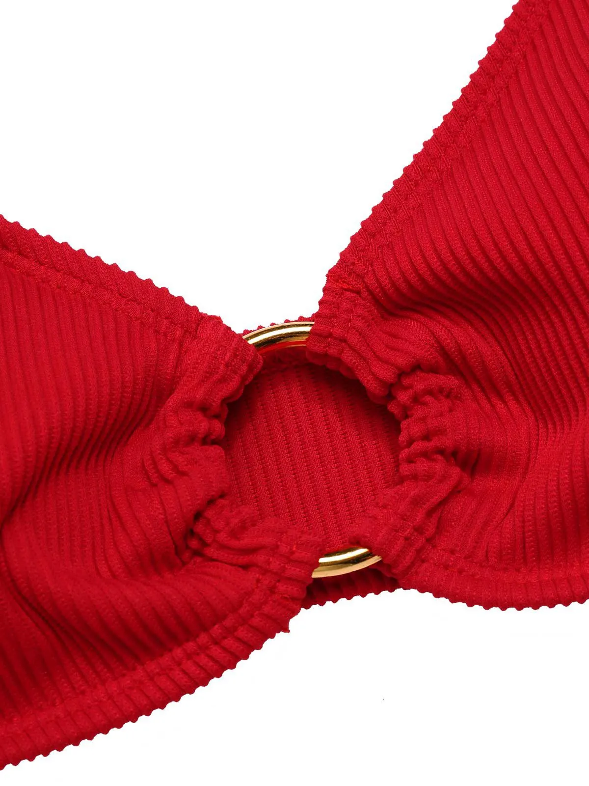 Red 1960s Glitter Ring Straps Bikini Set sold by Retro Stage product image thumbnail 5