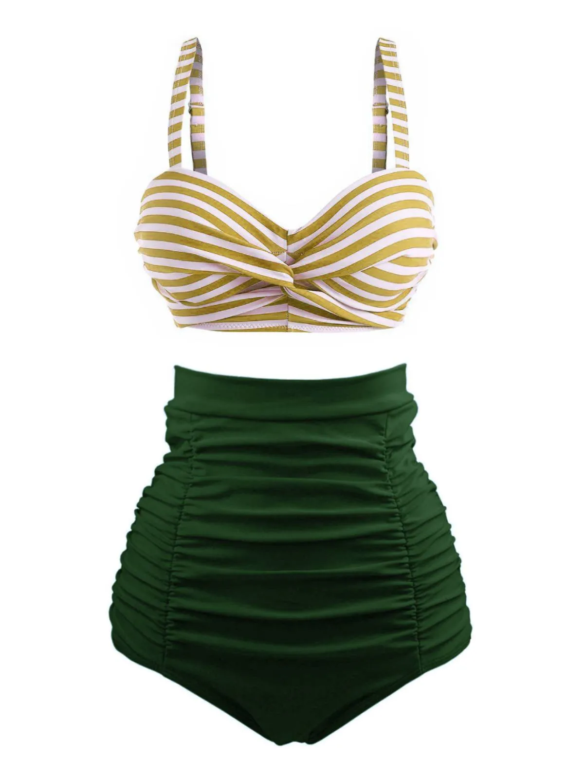 1940s Striped Colorblock Vintage Bikini Set sold by Retro Stage product image thumbnail 3
