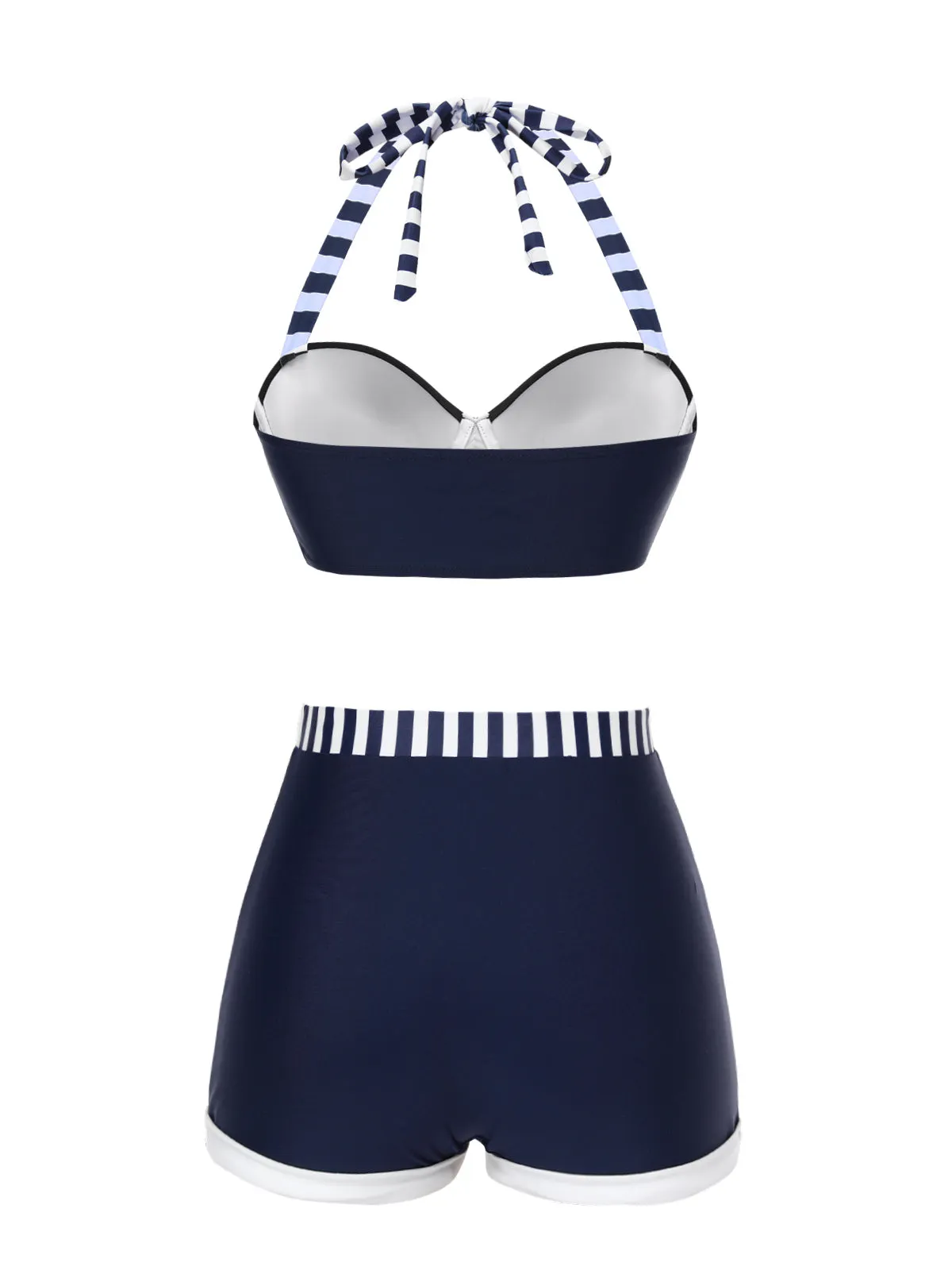 Blue 1940s Navy Style Patchwork Swimsuit sold by Retro Stage product image thumbnail 5