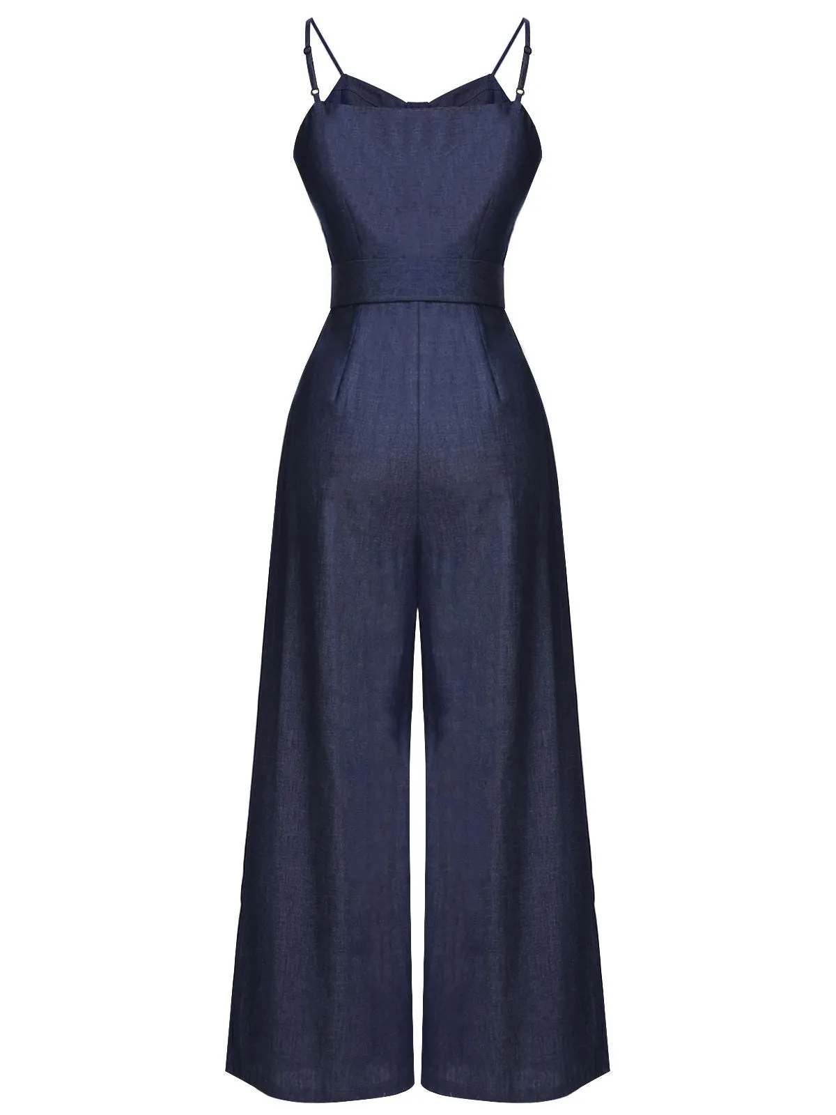 Navy Blue 1930s Cowboy Solid Strap Jumpsuit sold by Retro Stage product image thumbnail 5
