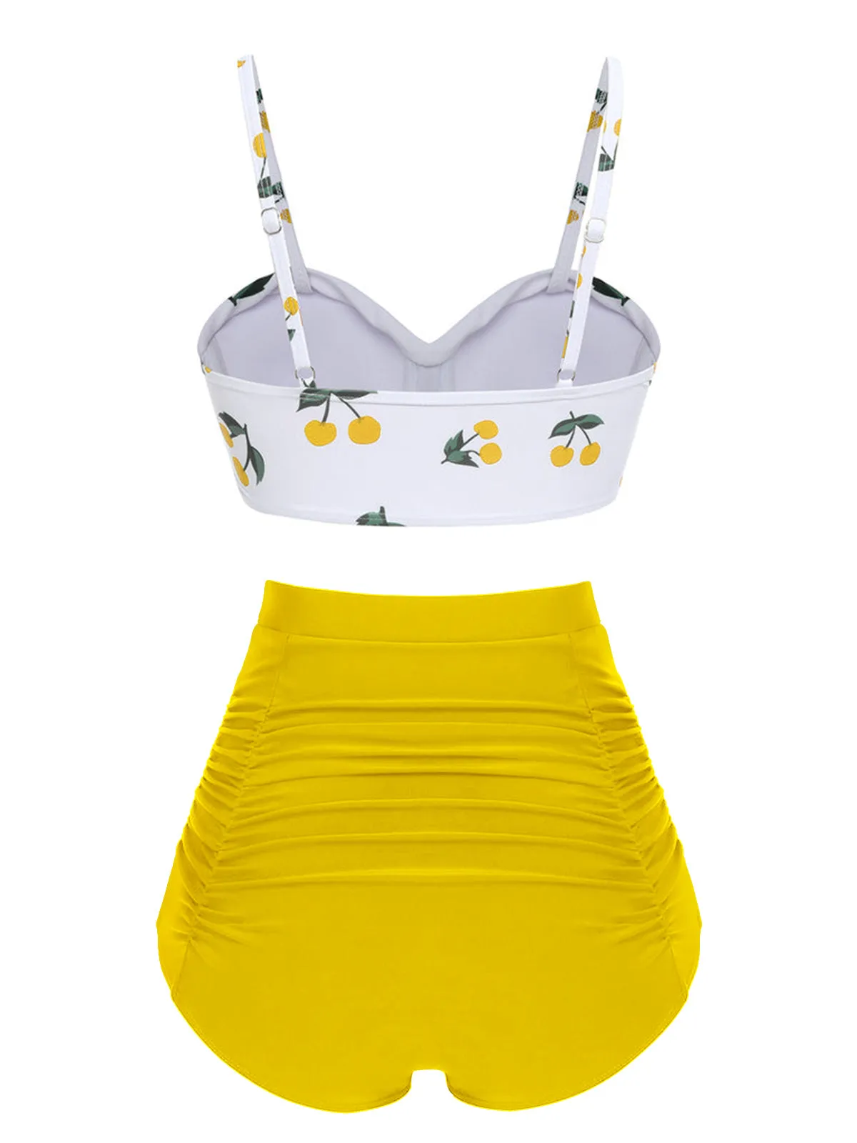 2PCS 1950s Cherry Spaghetti Strap Bikini Set sold by Retro Stage product image thumbnail 2