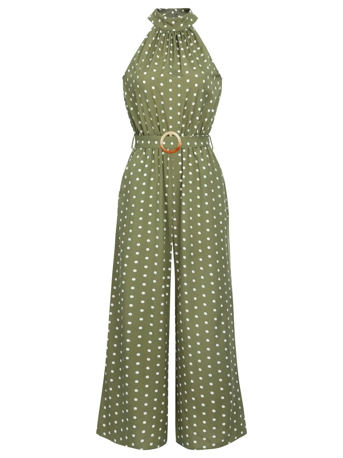 1930s Polka Dot Belt Jumpsuit sold by Retro Stage product image thumbnail 2