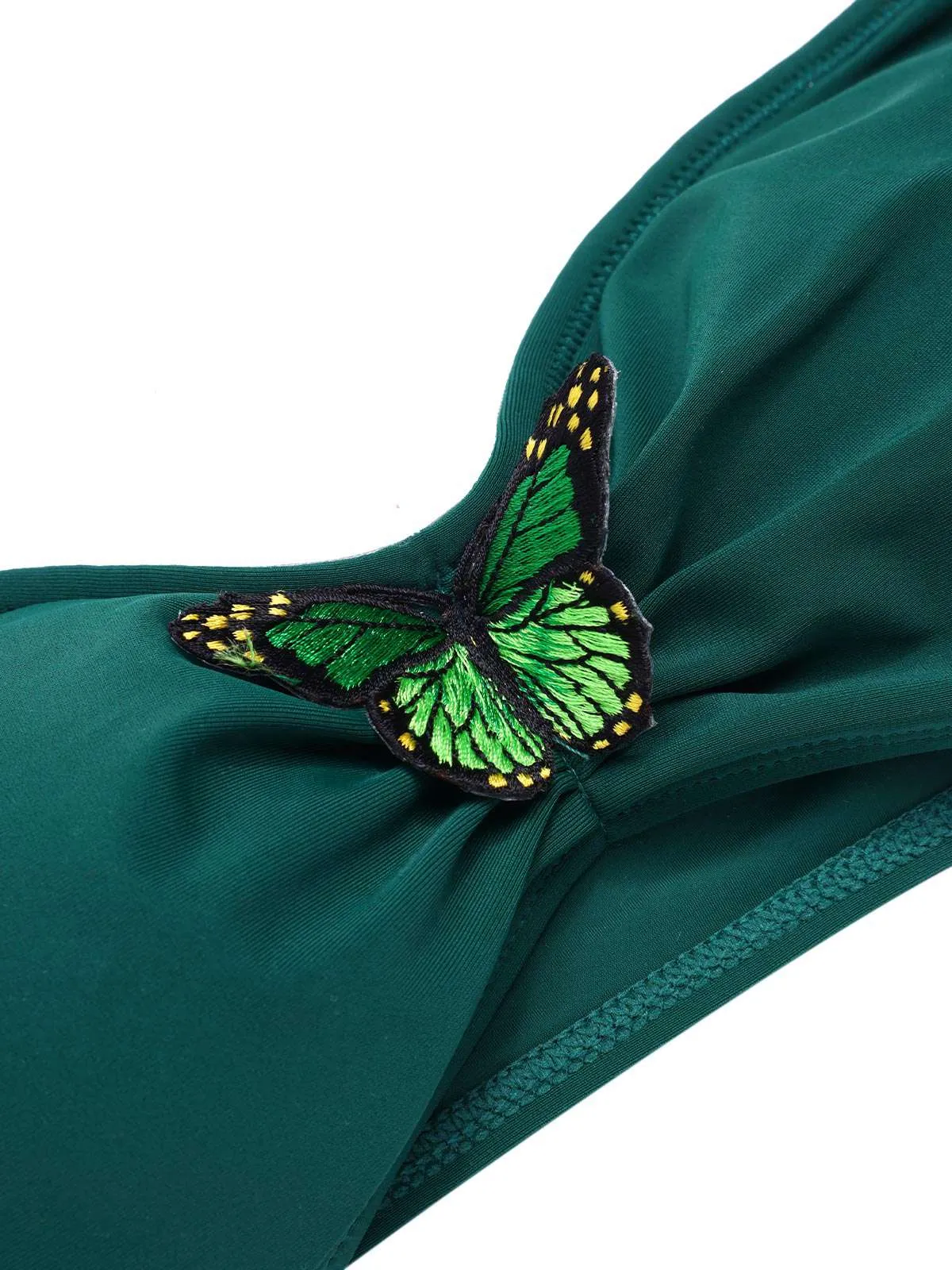 Green 1960s 3D Butterfly Bandeau Bikini Set sold by Retro Stage product image thumbnail 5