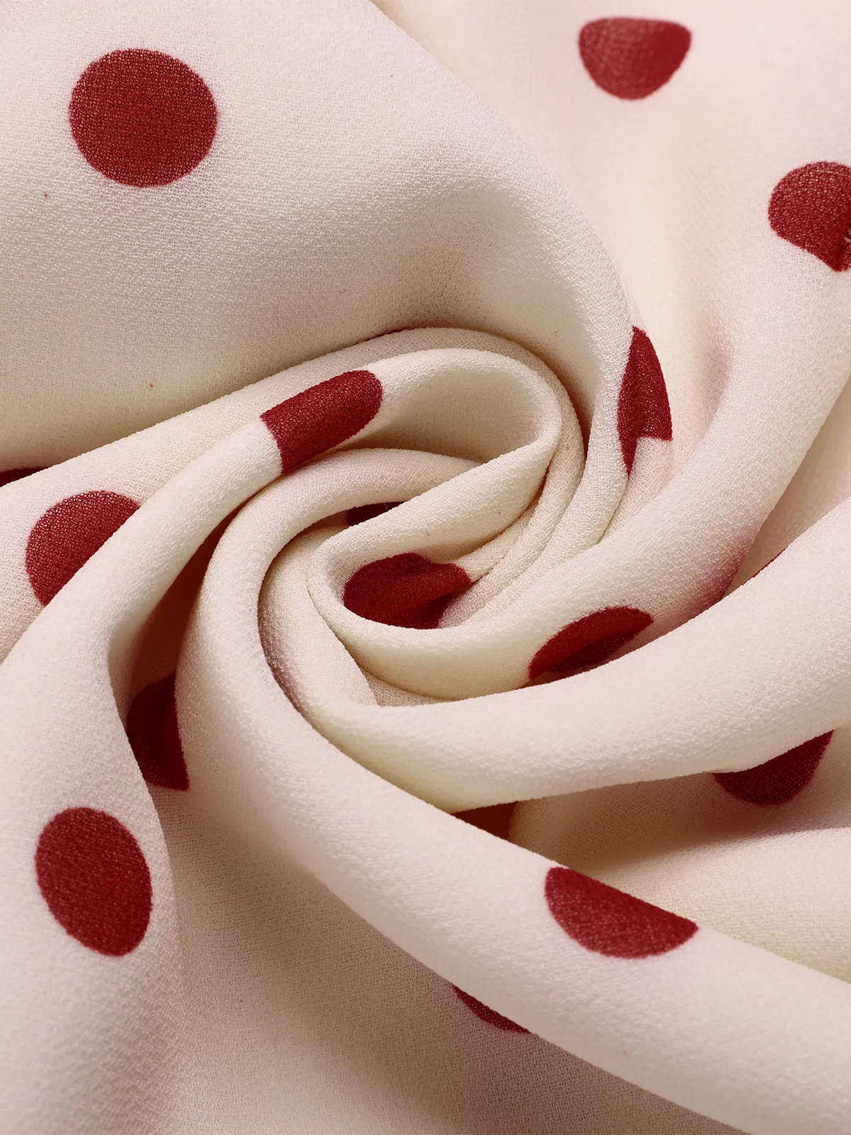 Beige 1930s Polka Dot Mermaid Dress sold by Retro Stage product image thumbnail 4