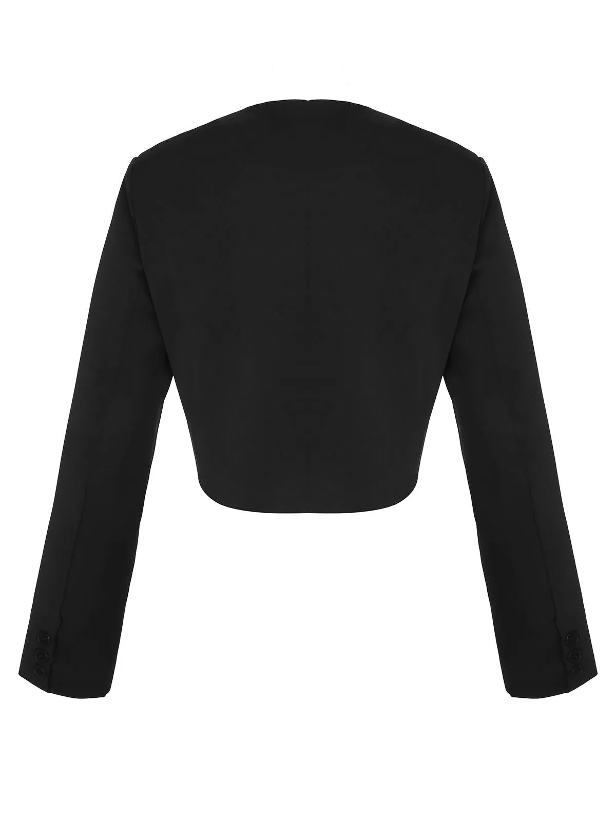 Black 1950s Fragrant Short Button Jacket sold by Retro Stage product image thumbnail 4