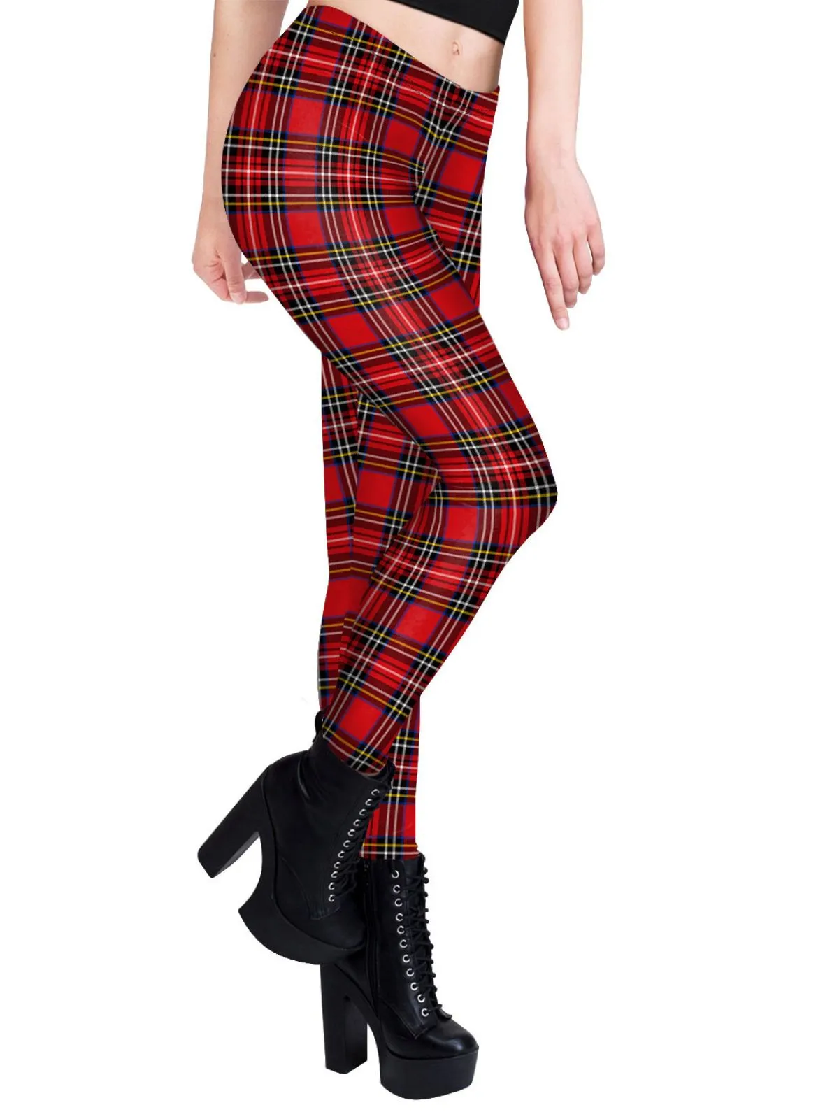 1960s Red Plaids Cute Leggings sold by Retro Stage product image thumbnail 2