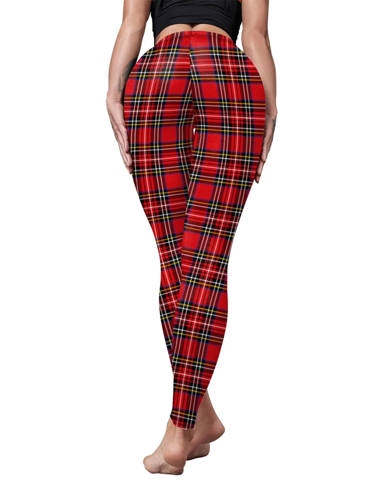 1960s Red Plaids Cute Leggings sold by Retro Stage product image thumbnail 4