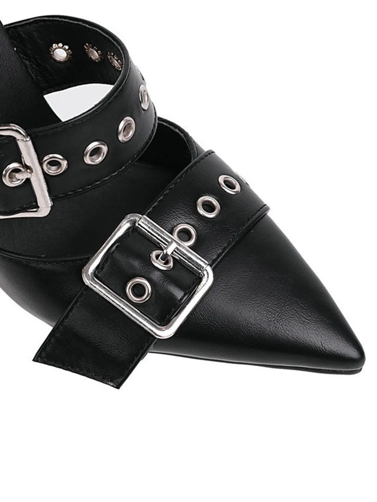 Retro Lace-up Button Décor Pointed Shoes sold by Retro Stage product image thumbnail 3