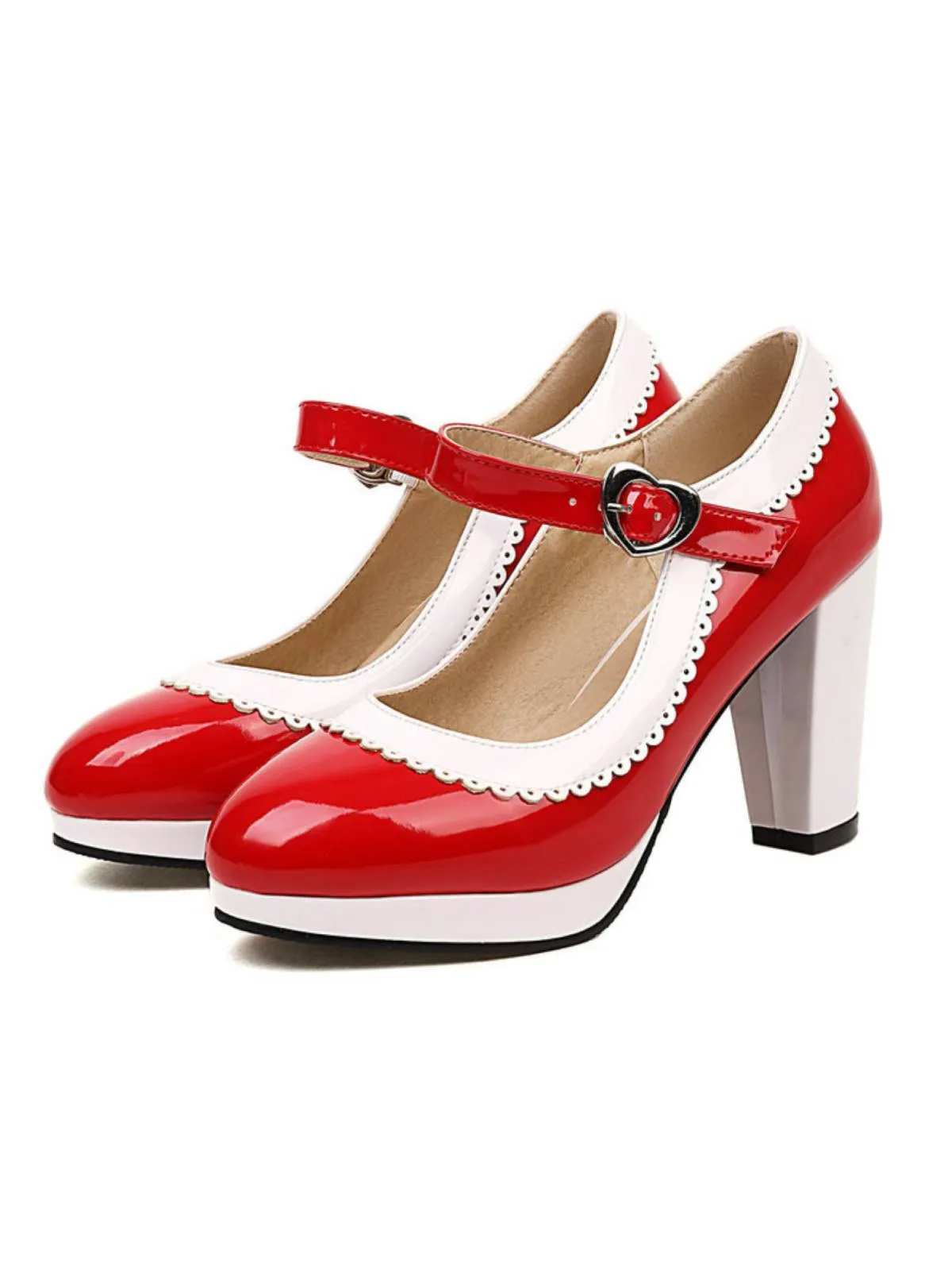 Ankle Strap Chunky Heels Mary Jane Shoes sold by Retro Stage product image thumbnail 3