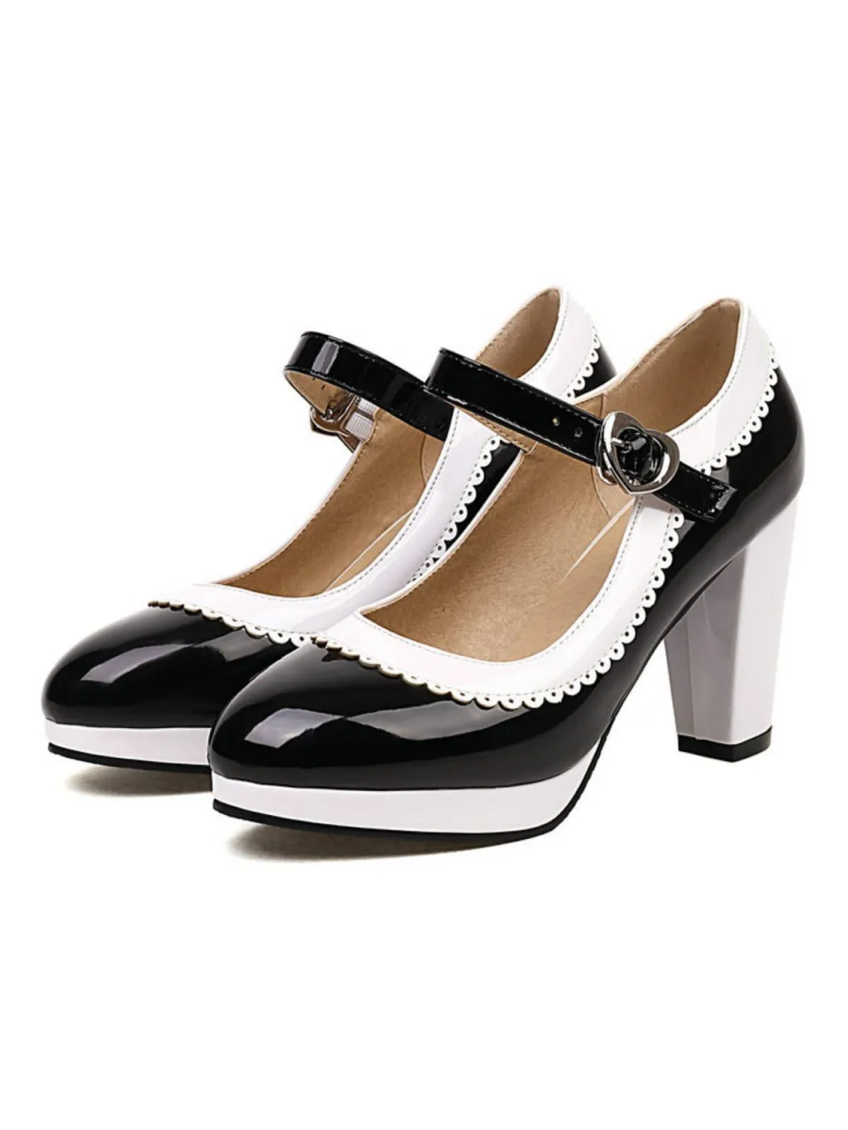 Ankle Strap Chunky Heels Mary Jane Shoes sold by Retro Stage product image thumbnail 5