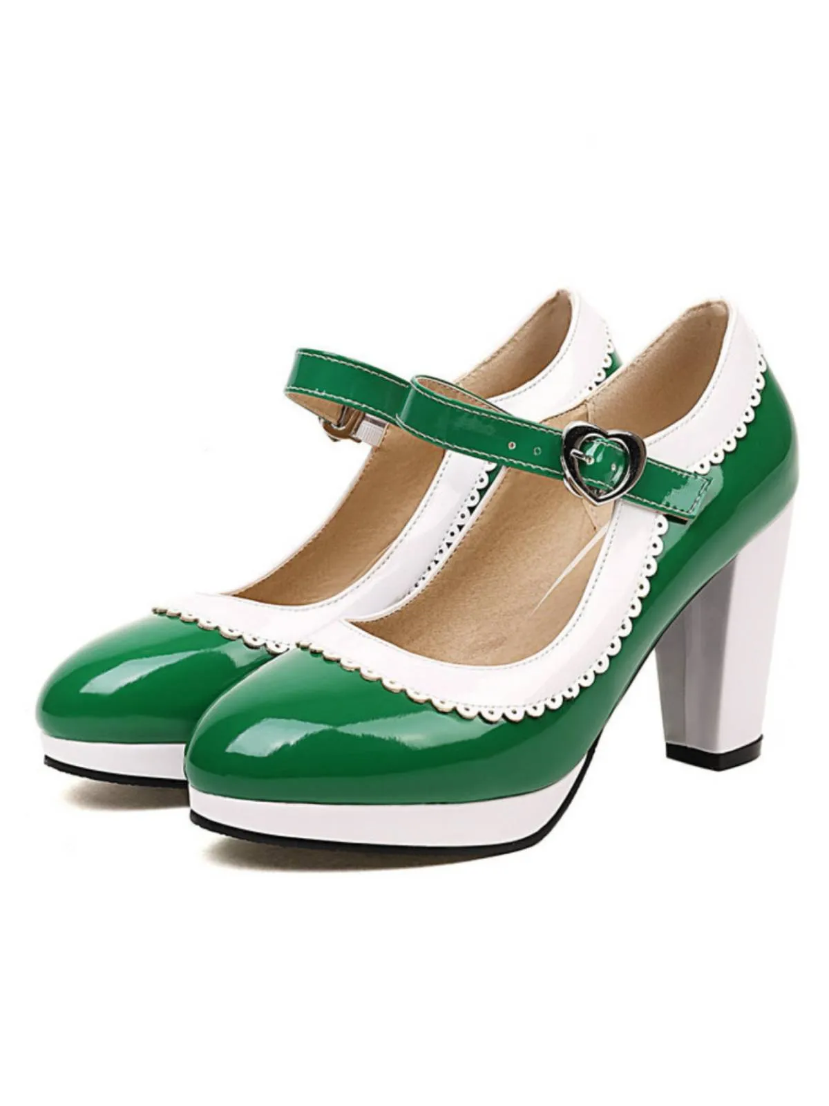 Ankle Strap Chunky Heels Mary Jane Shoes sold by Retro Stage product image thumbnail 4