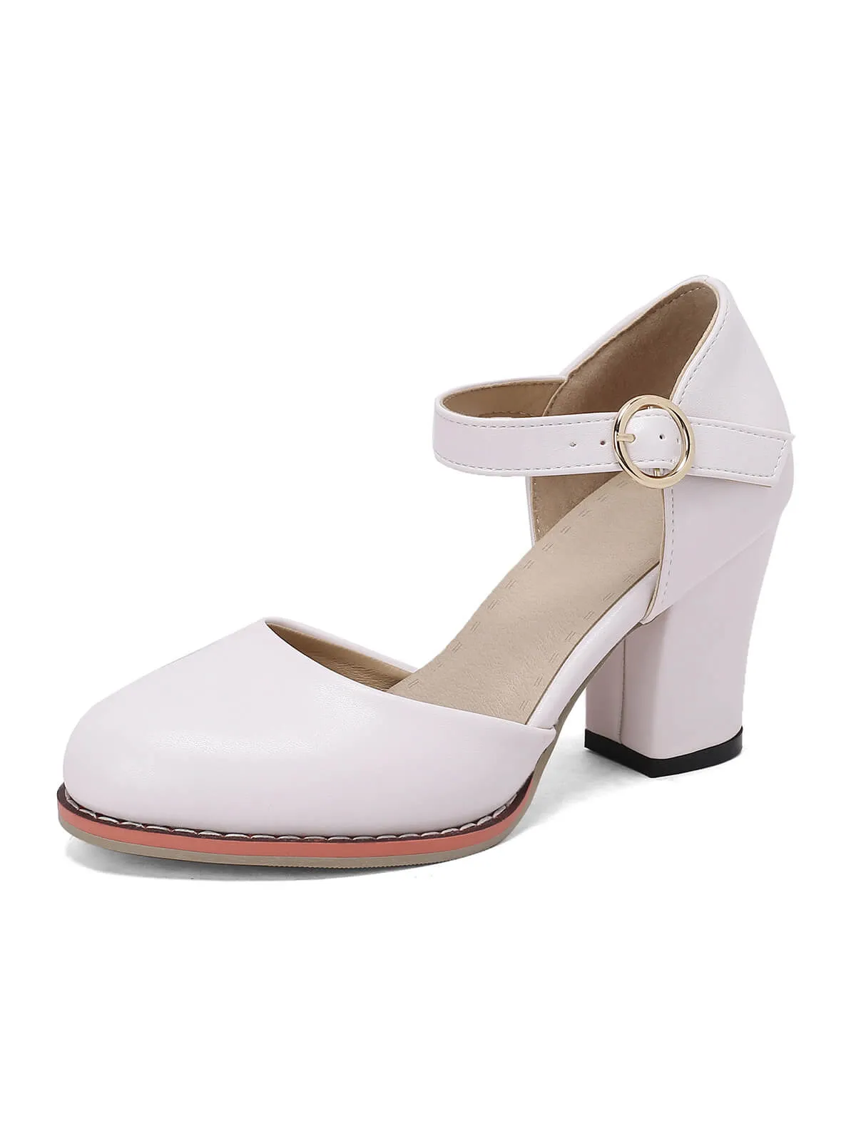 Retro PU Leather Chunky High Heels sold by Retro Stage product image thumbnail 4