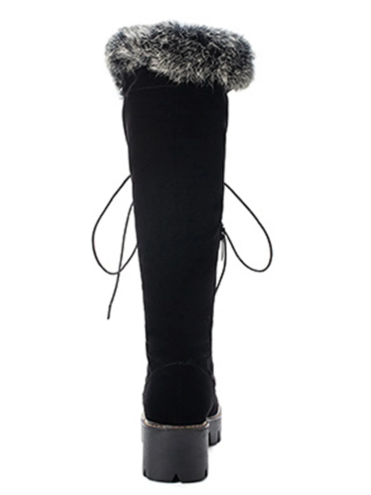 Retro Furry Chunky Heel Snow Boots sold by Retro Stage product image thumbnail 4