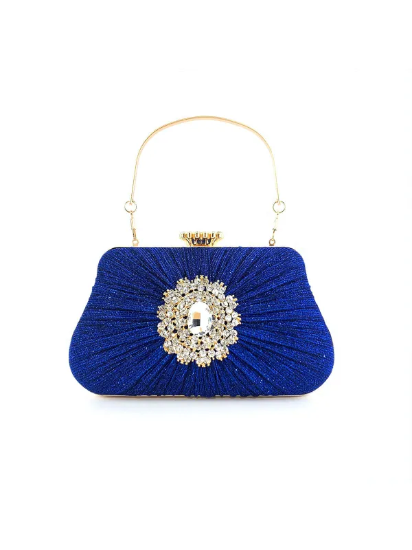 Vintage Pleated Crafted Rhinestone Bag sold by Retro Stage