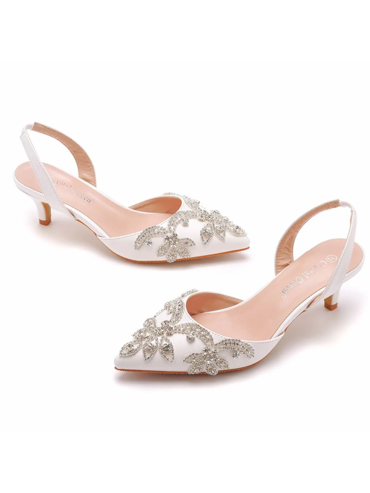 Pointed Rhinestoned Slingback Stiletto High Heels sold by Retro Stage product image thumbnail 2