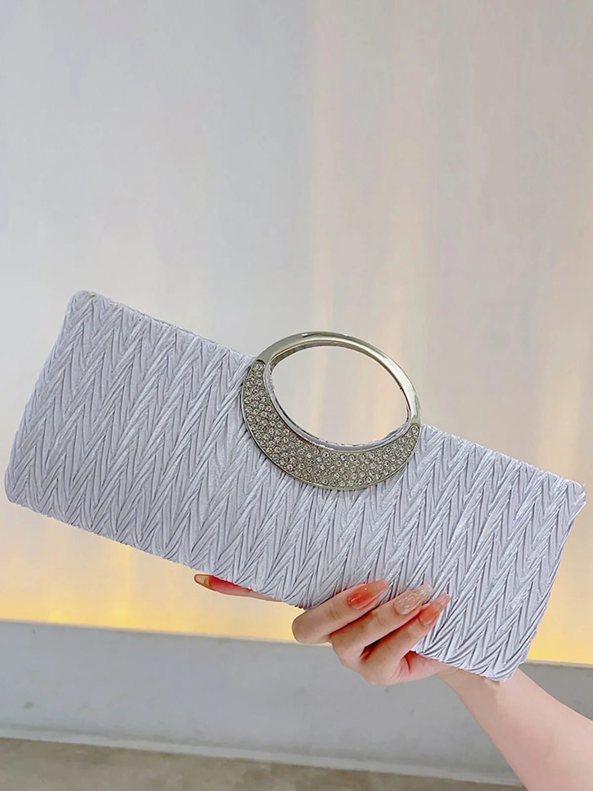 Vintage Square Rhinestone Party Handbag sold by Retro Stage product image thumbnail 5