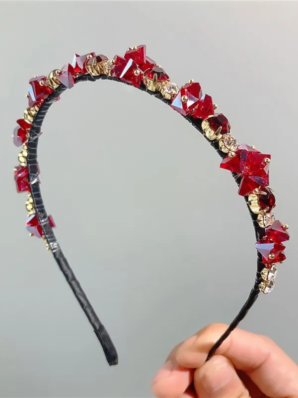 Bling Unspecified Shapes Rhinestone Headband sold by Retro Stage