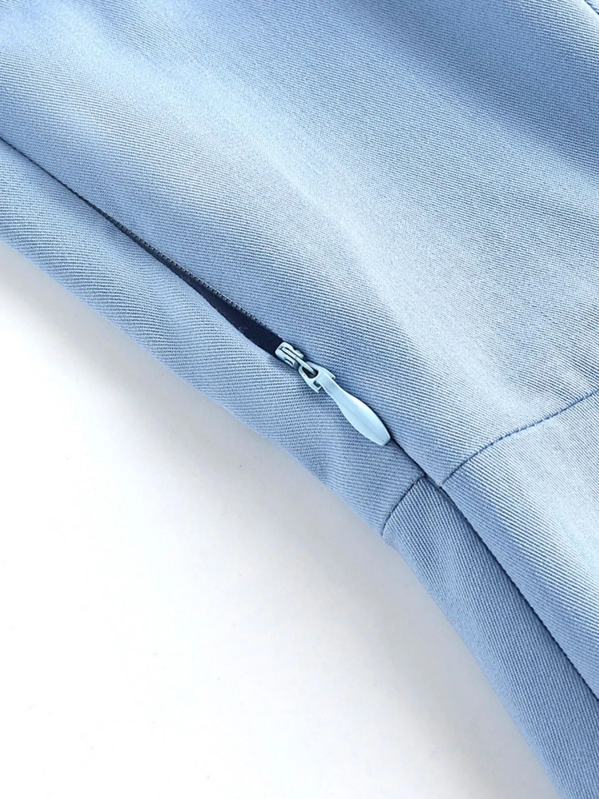 Blue 1950s Pocket Button Solid Dress sold by Retro Stage product image thumbnail 5