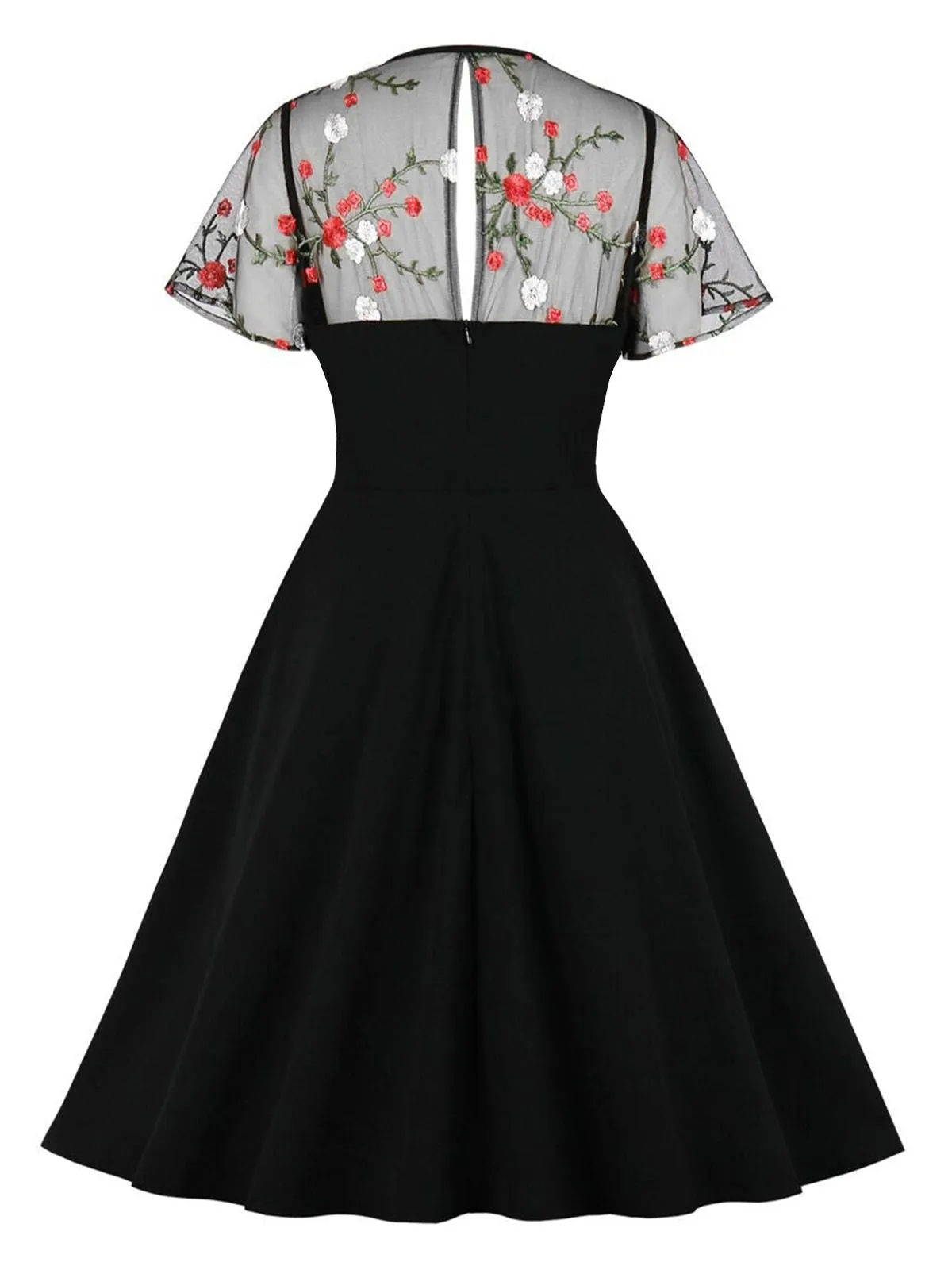 Black 1950s Halloween Lace Swing Dress sold by Retro Stage product image thumbnail 2
