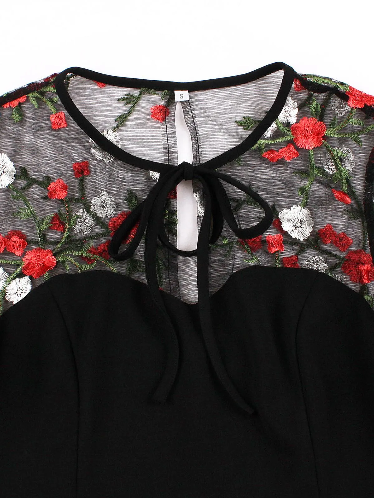 Black 1950s Halloween Lace Swing Dress sold by Retro Stage product image thumbnail 3