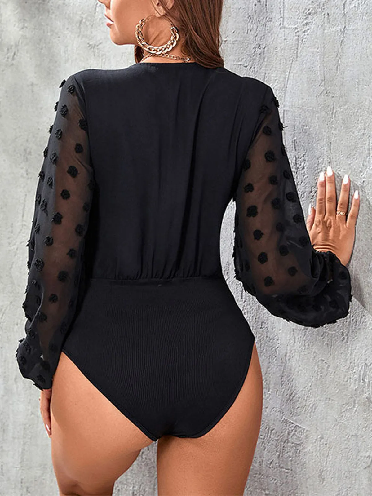 1950s Lace Lantern Sleeve Bodysuit sold by Retro Stage product image thumbnail 4