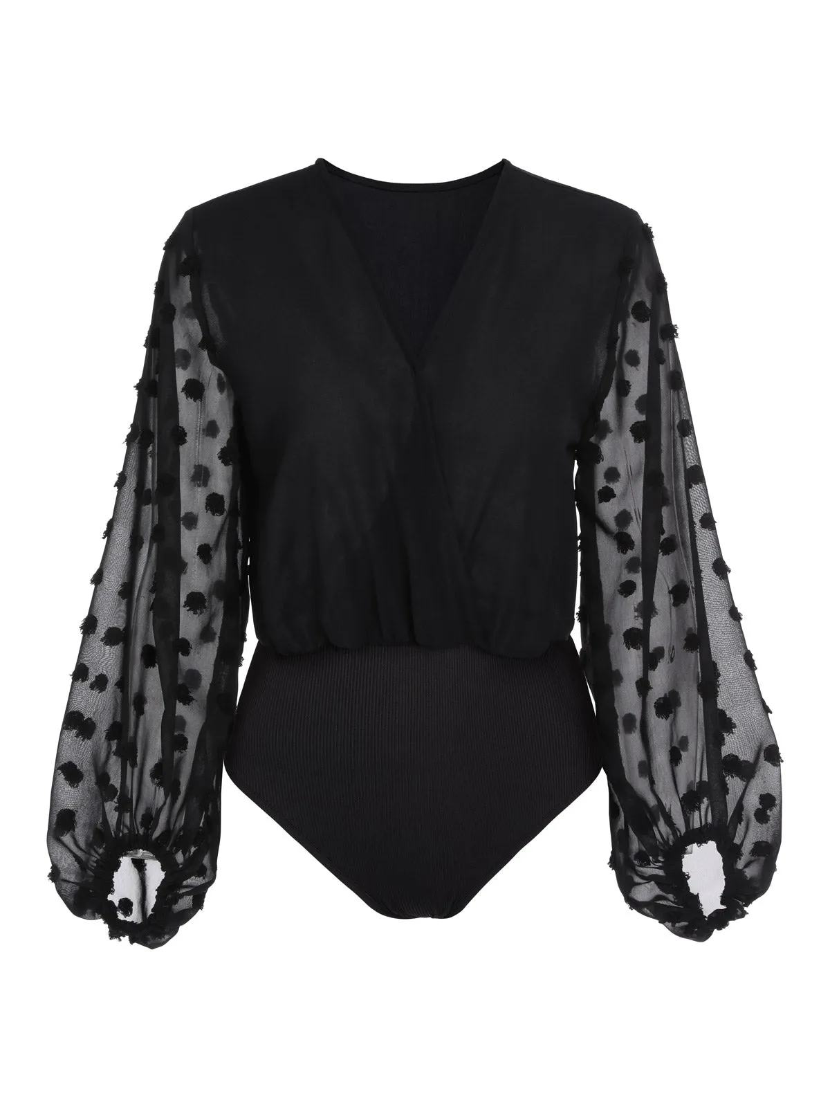 1950s Lace Lantern Sleeve Bodysuit sold by Retro Stage