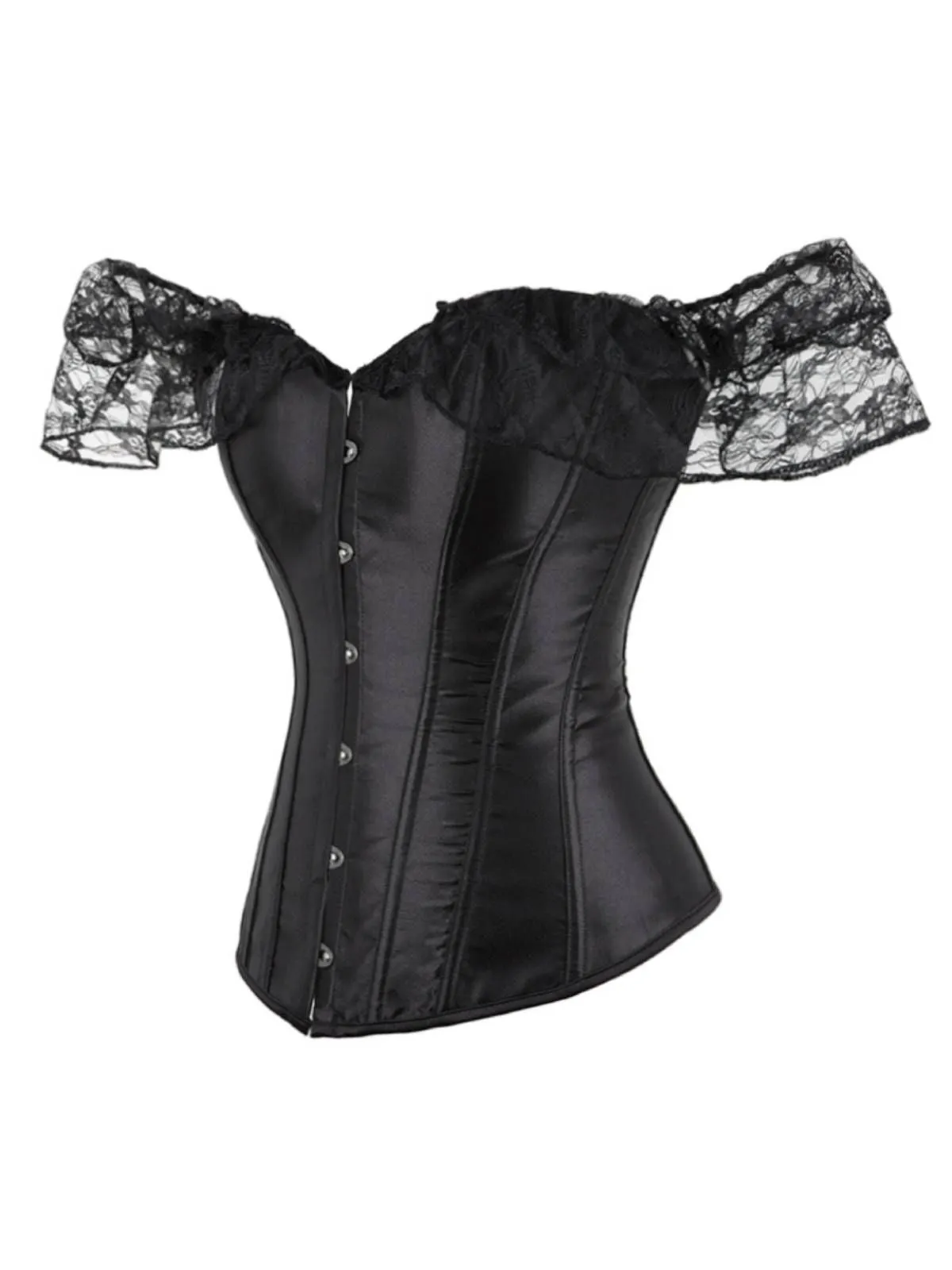 Retro Off-shoulder Lace Solid Corset sold by Retro Stage product image thumbnail 3