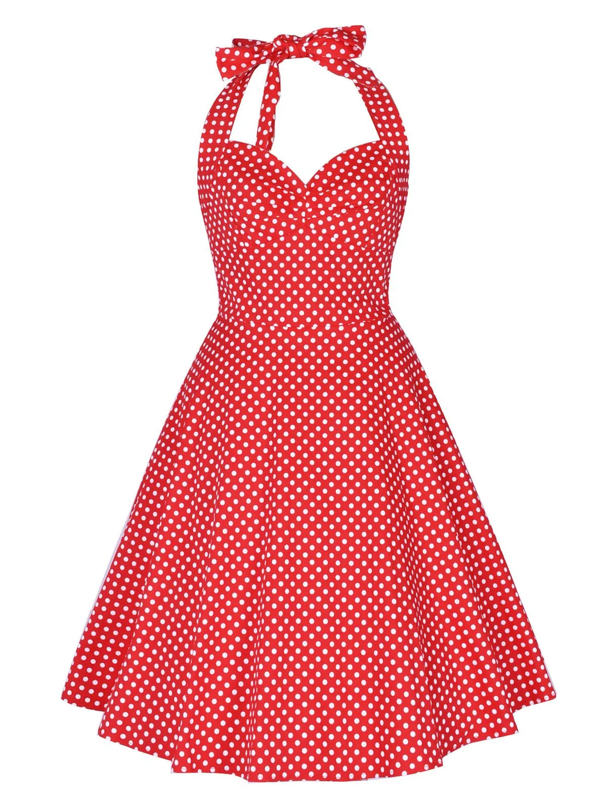 1950s Polka Dot Halter Swing Dress sold by Retro Stage product image thumbnail 2