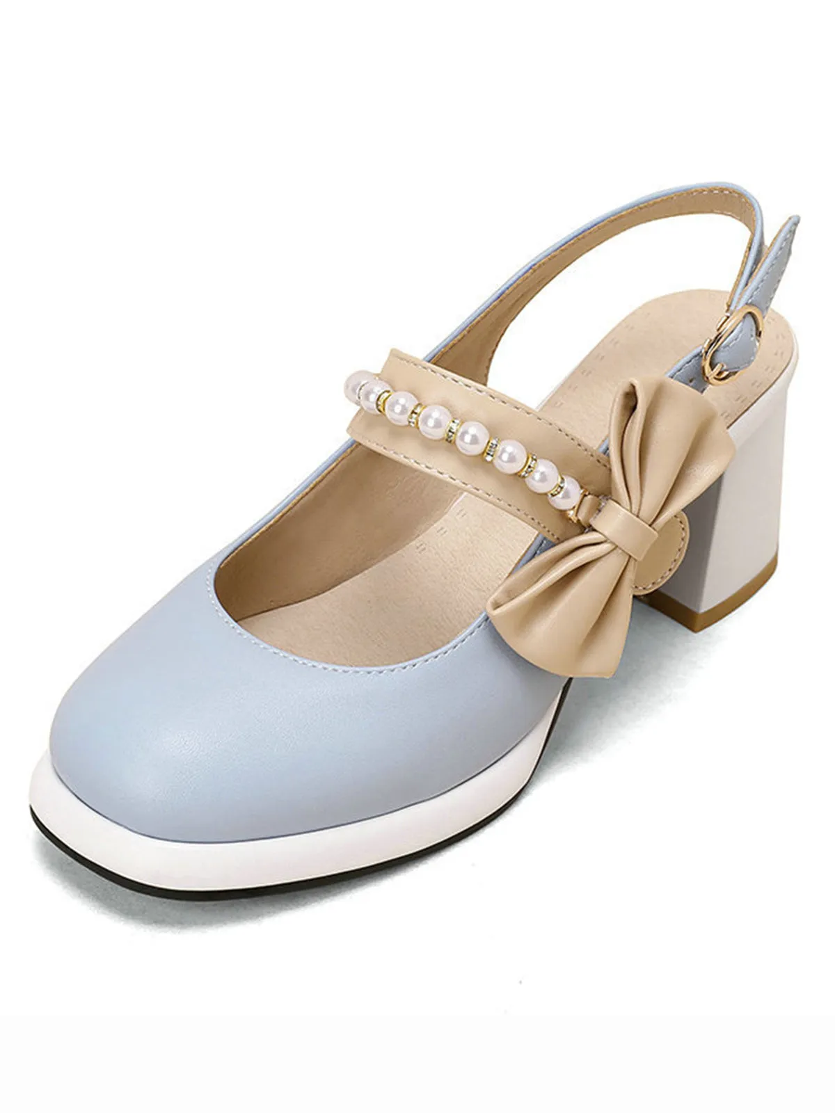 Retro Pearl Décor Sling Back Shoes sold by Retro Stage