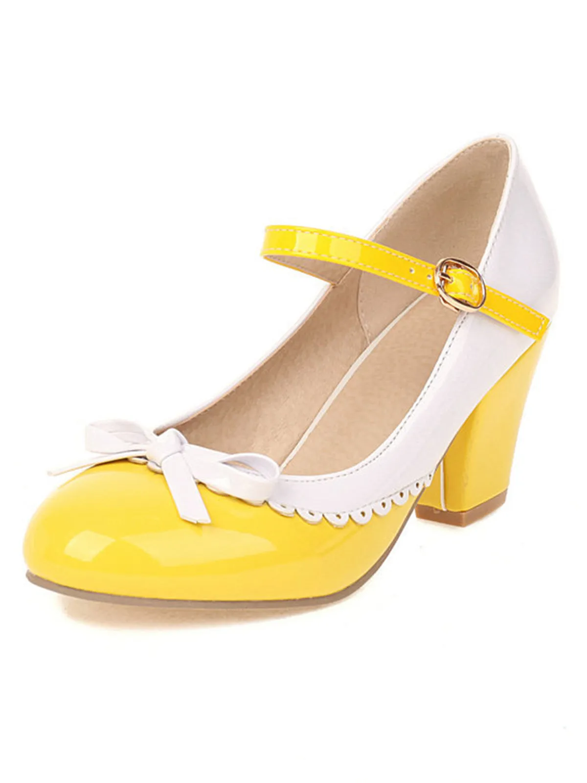 Bowknot Chunky Heels Mary Jane Shoes sold by Retro Stage product image thumbnail 2