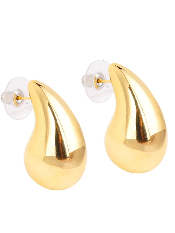Vintage Glossy Teardrop-Shaped Earrings sold by Retro Stage