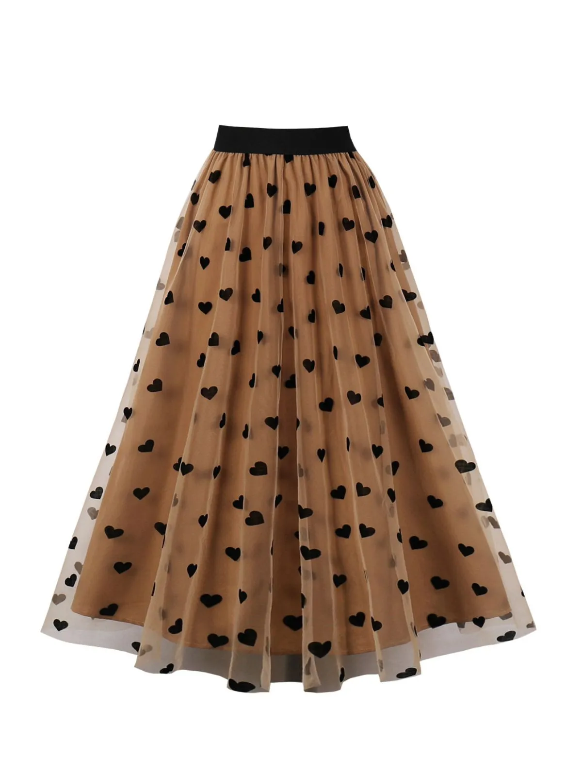 1950s Heart High Waist Swing Skirt sold by Retro Stage product image thumbnail 3