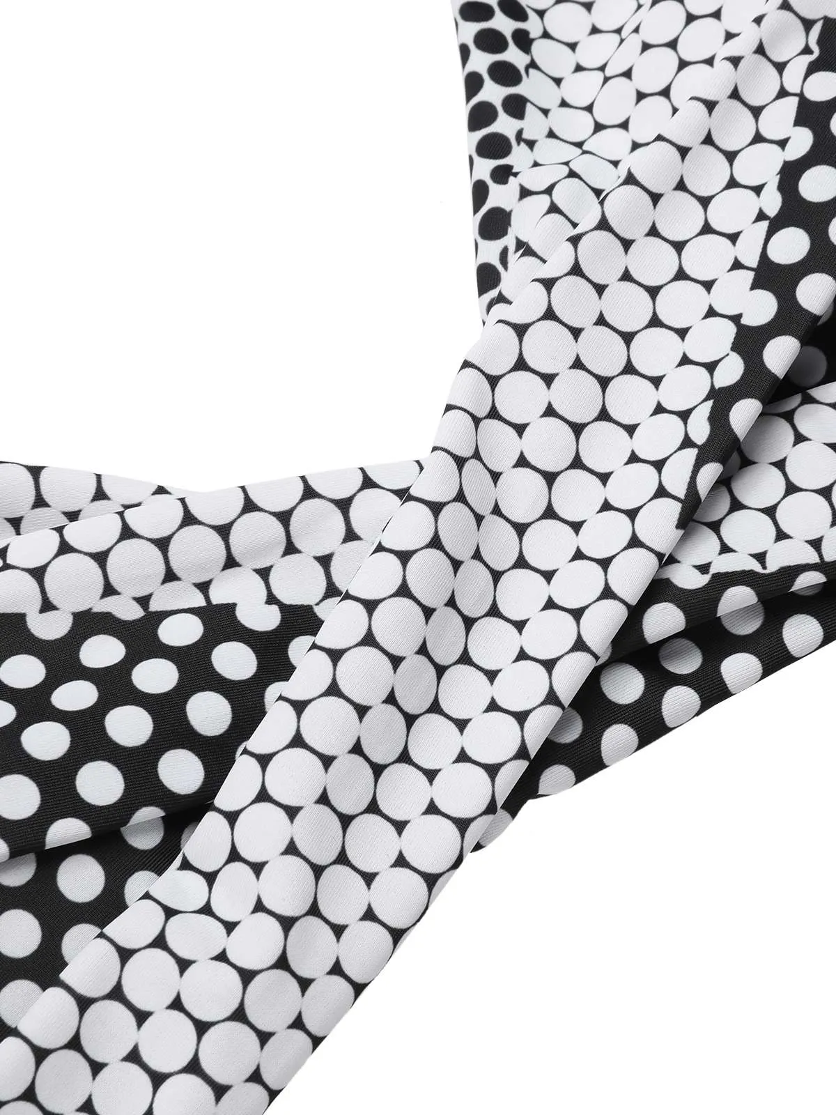 Black & White 1950s Polka Dot Halter Swimsuit sold by Retro Stage product image thumbnail 4