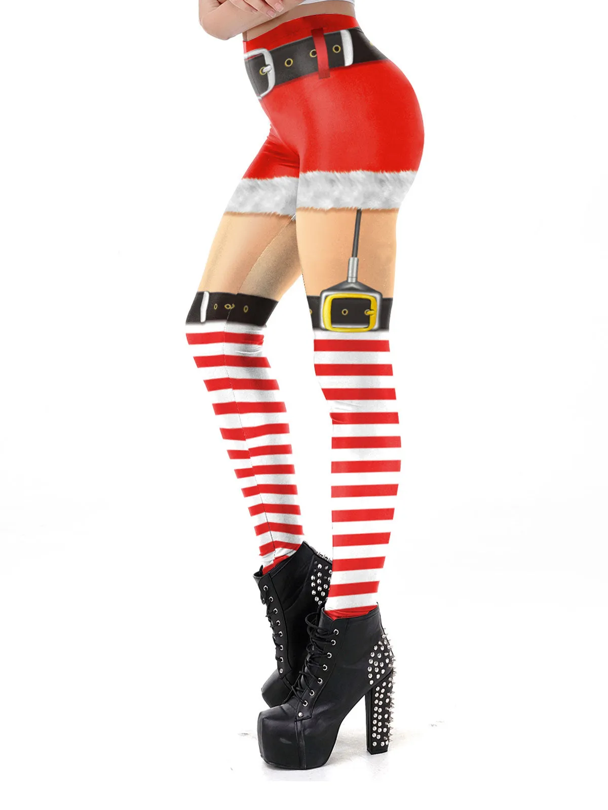 1960s Christmas Printed Elastic Leggings sold by Retro Stage product image thumbnail 5