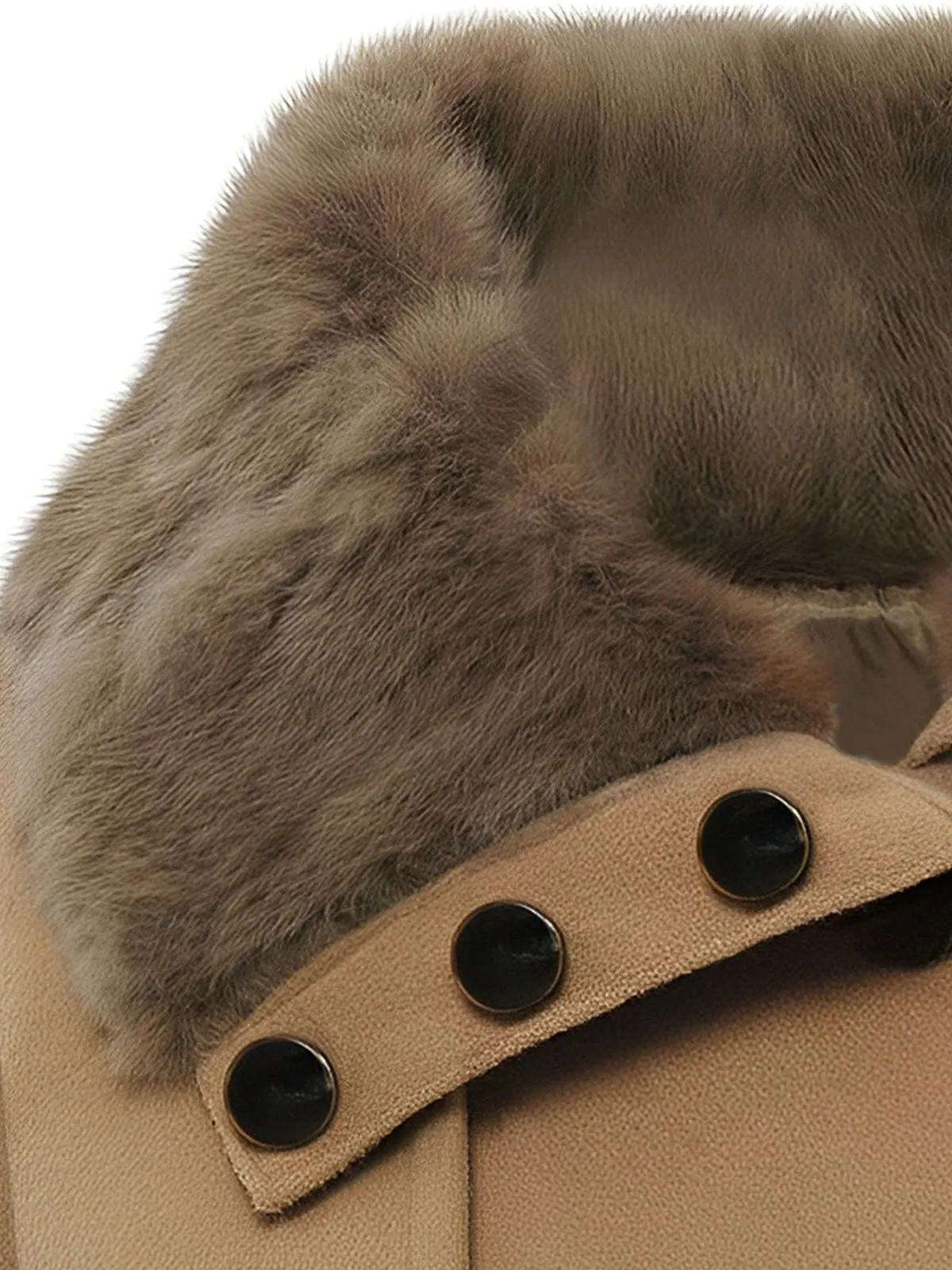 Christmas Fur Collar Waisted Woolen Coat sold by Retro Stage product image thumbnail 5