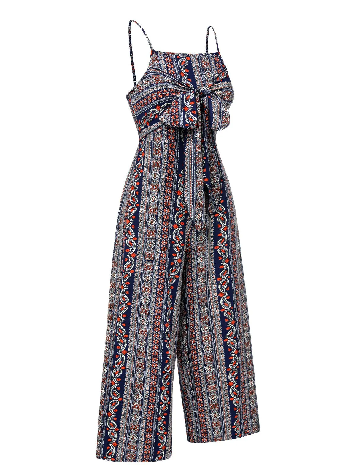 1930s Spaghetti Strap Bohemian Tie-Front Jumpsuit sold by Retro Stage product image thumbnail 2