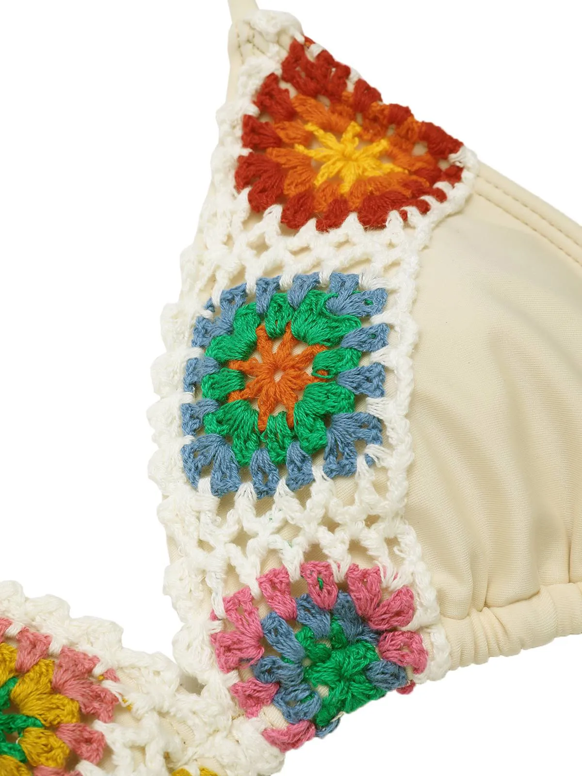 1950s Boho Crochet Lace-Up Halter Bikini Set sold by Retro Stage product image thumbnail 4