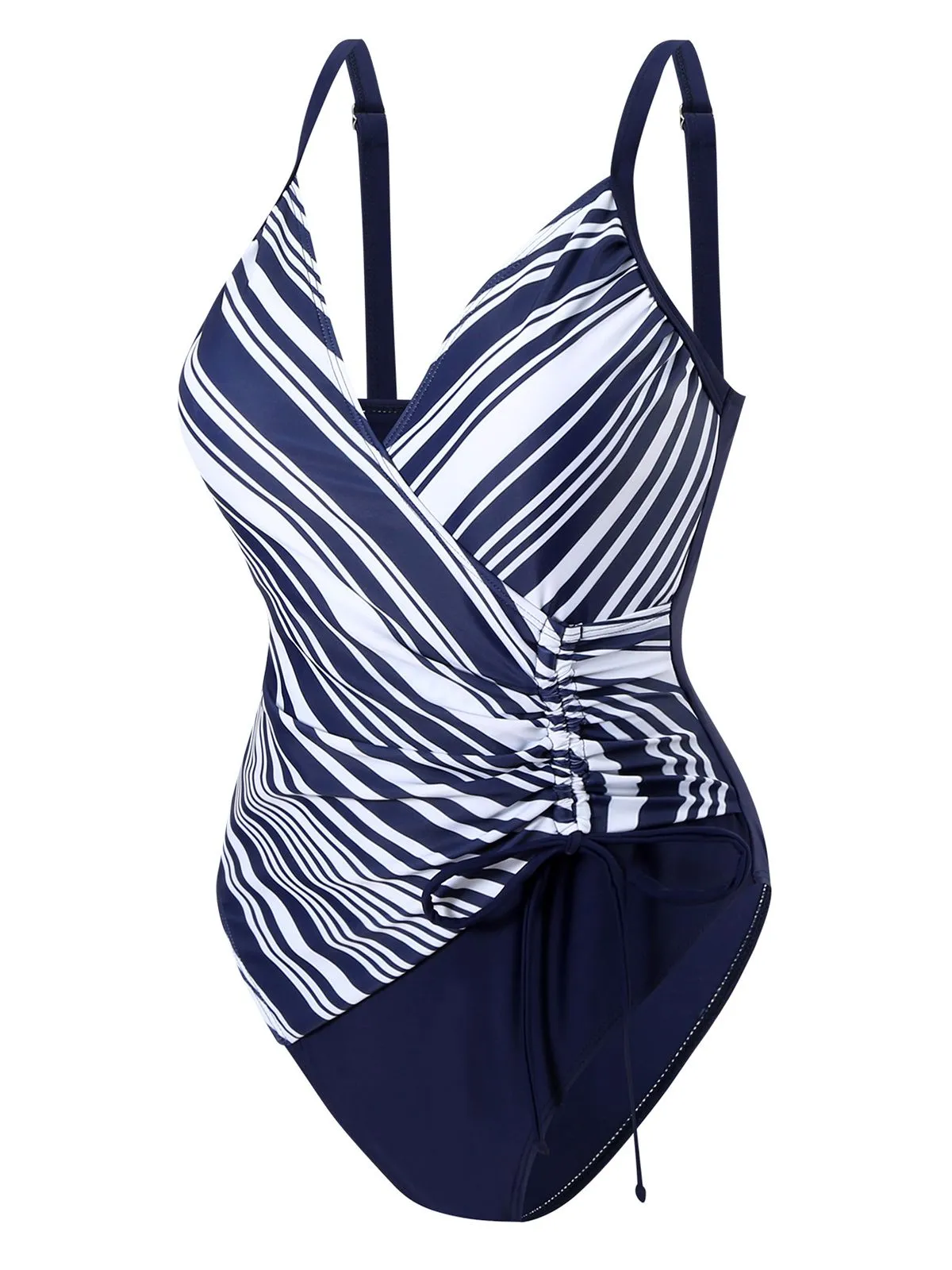 1960s Side-Laced V-Neck One-Piece Swimsuit sold by Retro Stage product image thumbnail 2
