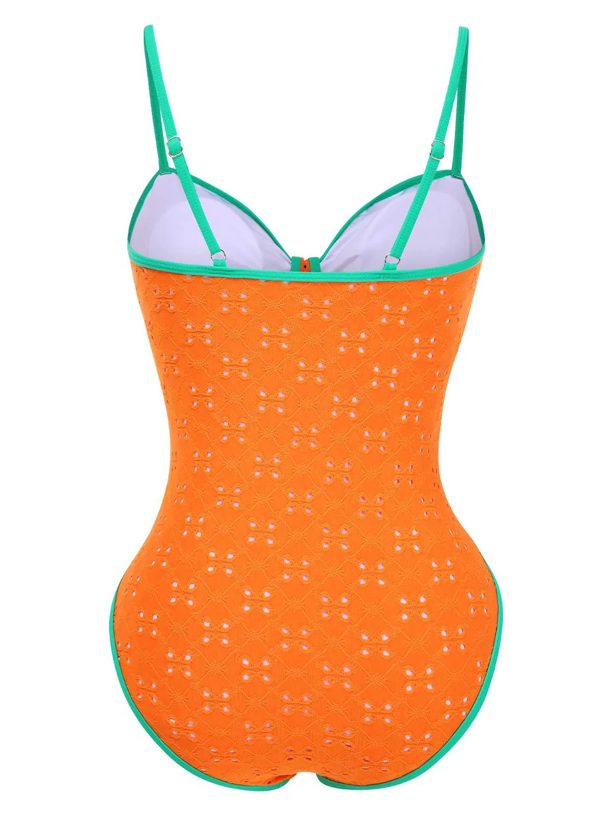 1960s Strap Contrast Trim One-Piece Swimsuit sold by Retro Stage product image thumbnail 3