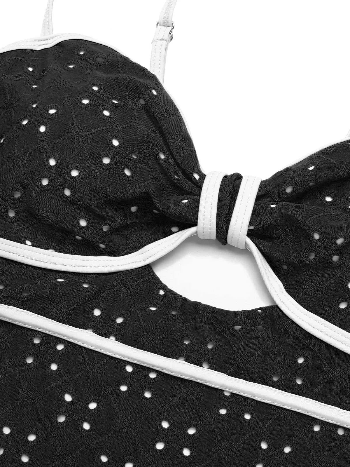 1960s Strap Contrast Trim One-Piece Swimsuit sold by Retro Stage product image thumbnail 4