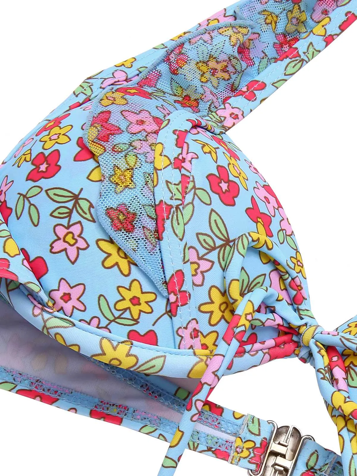 1950s Halter Ditsy Floral Ruffles Bikini Set sold by Retro Stage product image thumbnail 4