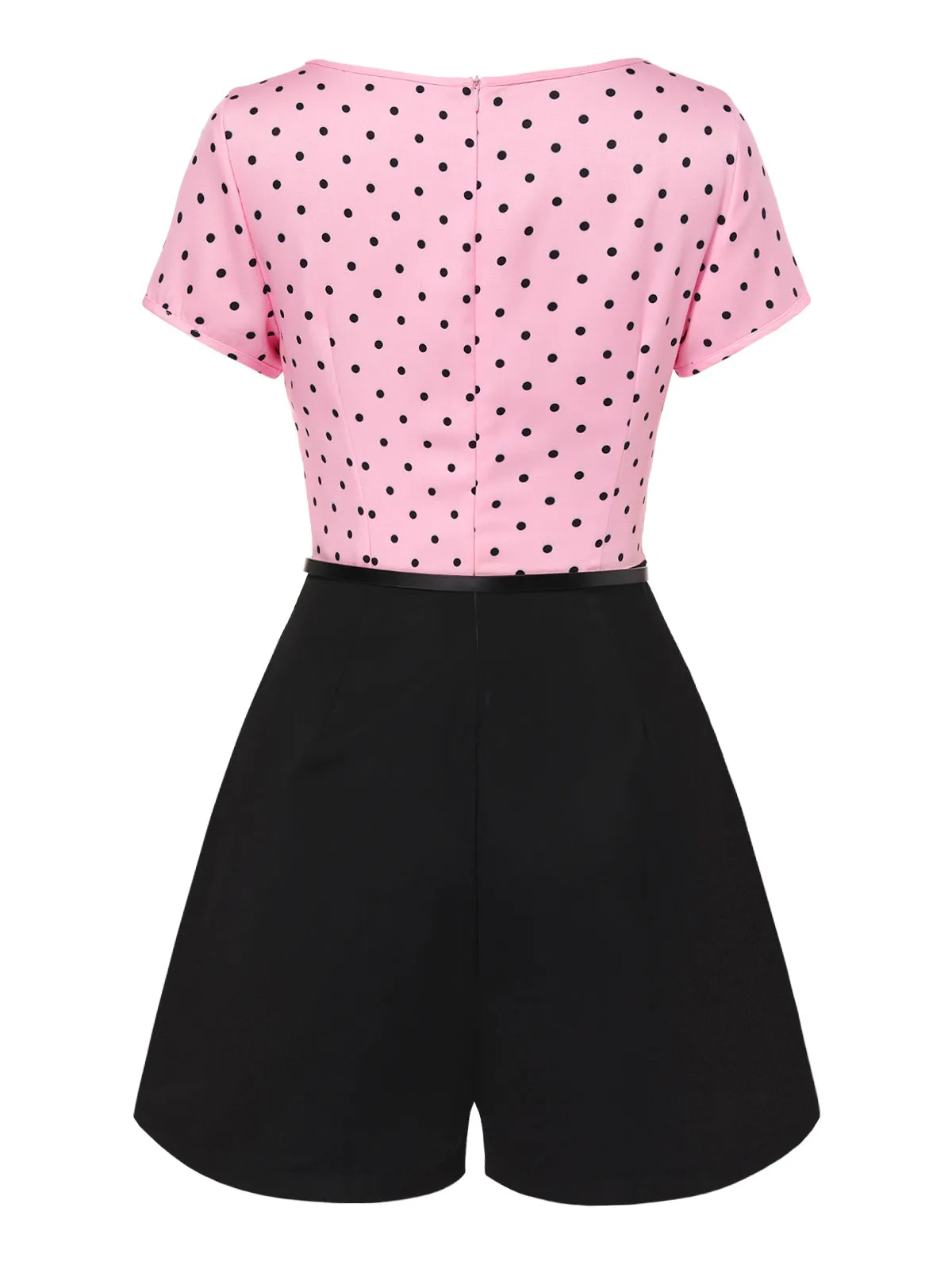 Pink 1950s Polka Dot Bow Romper sold by Retro Stage product image thumbnail 5