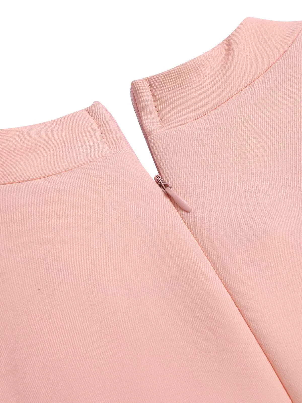 1960s Solid Stand Collar Sleeveless Romper sold by Retro Stage product image thumbnail 4