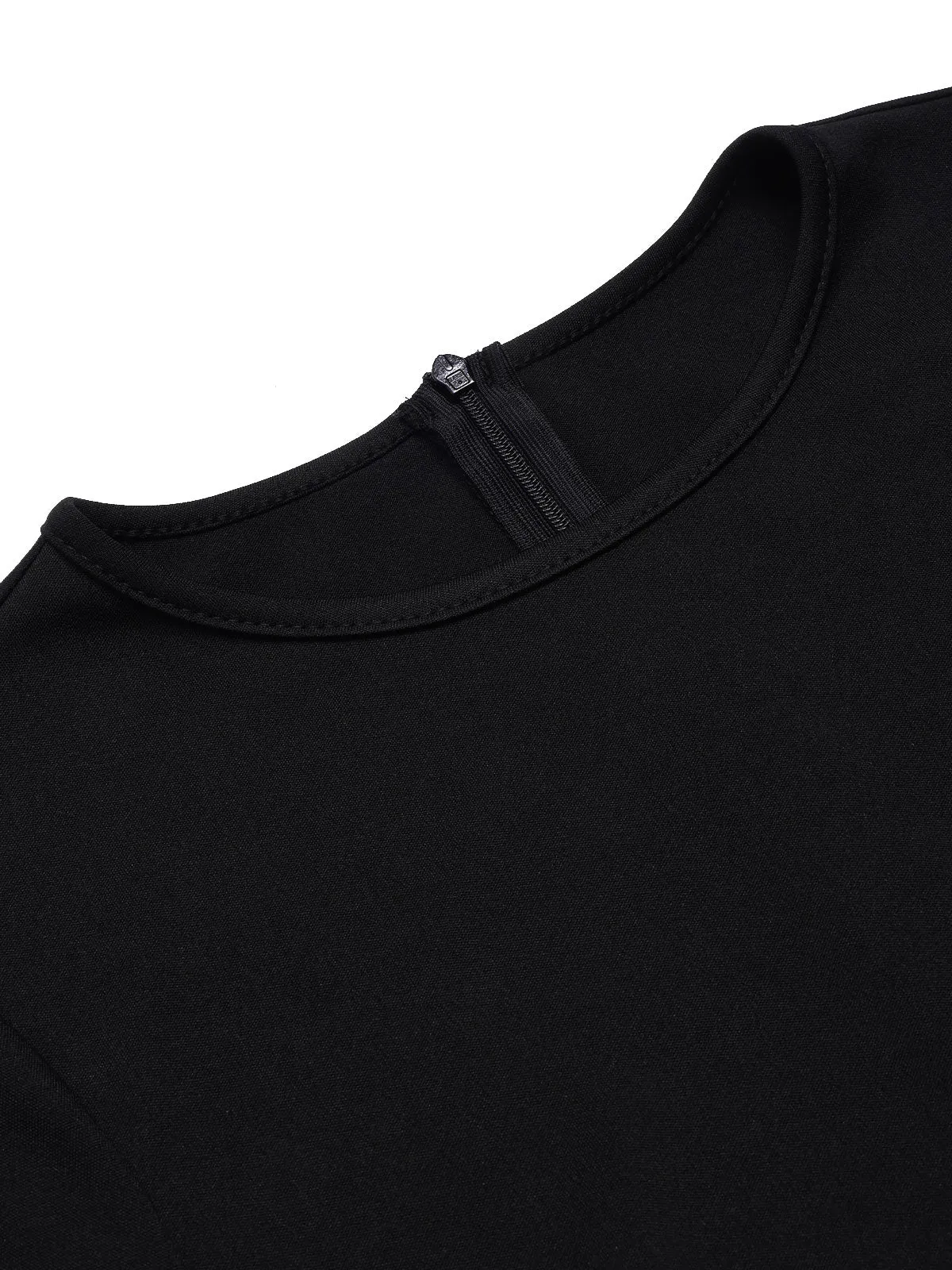 Black 1950s Heart Dot Swing Vintage Dress sold by Retro Stage product image thumbnail 5