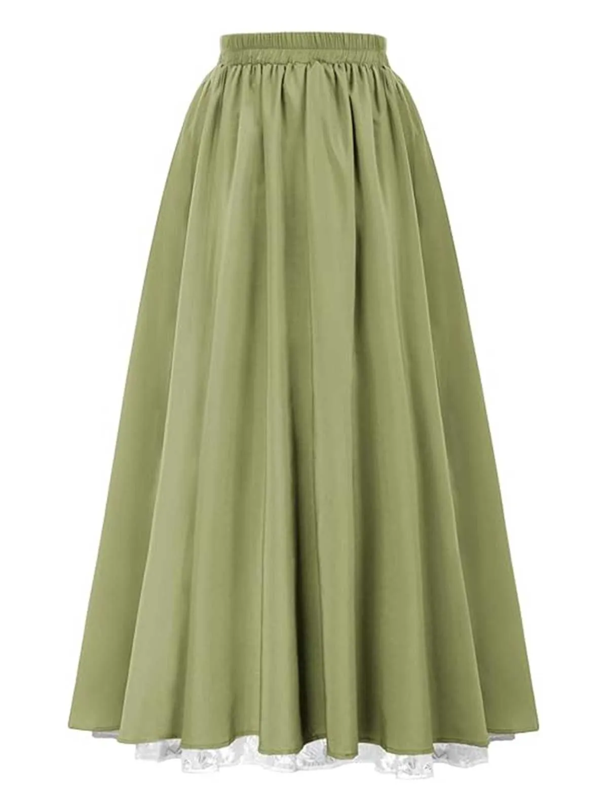 1960s Victorian-Style Ruched Lace Maxi Skirt sold by Retro Stage product image thumbnail 4