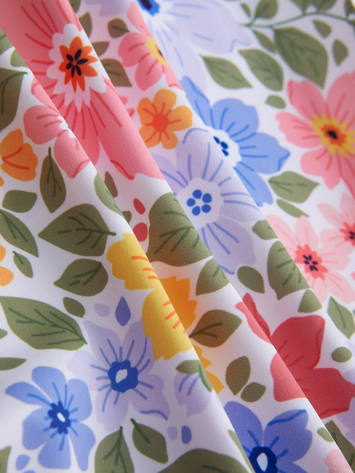 Multicolor 1940s Floral Back Cross Straps Swimsuit sold by Retro Stage product image thumbnail 4