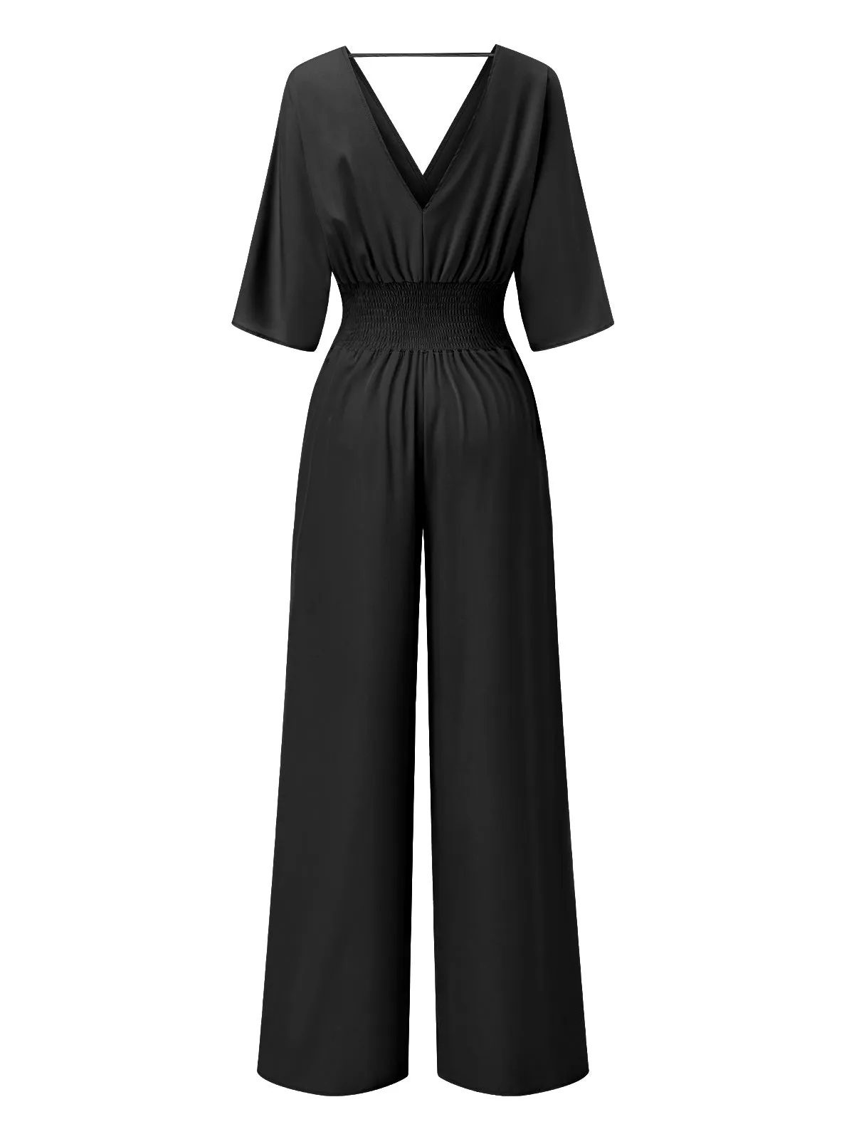 1940s Solid V-Neck Half Sleeves Jumpsuit sold by Retro Stage product image thumbnail 2