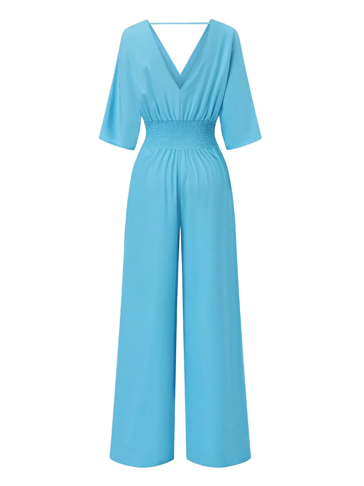 1940s Solid V-Neck Half Sleeves Jumpsuit sold by Retro Stage product image thumbnail 5