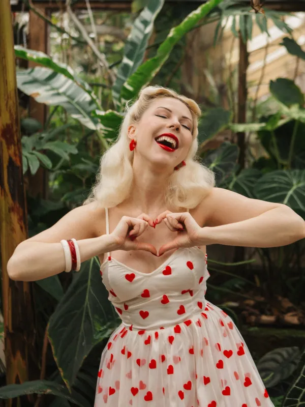 Heart 1950s Mesh Sling Dress sold by Retro Stage