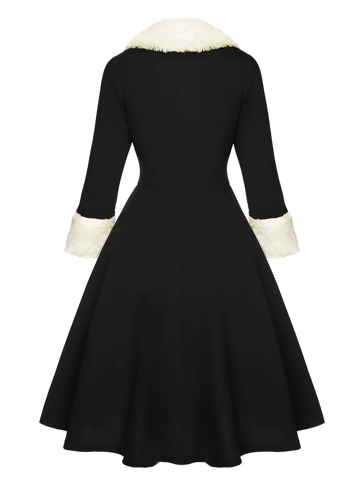 Black & White 1950s Christmas Lapel Dress sold by Retro Stage product image thumbnail 4